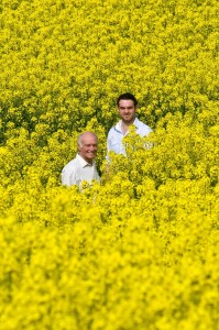 Farmers in Yorkshire Rapeseed Oil Field
