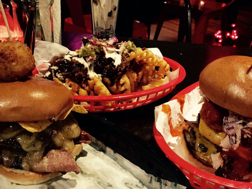 burgers and fries at Almost Famous