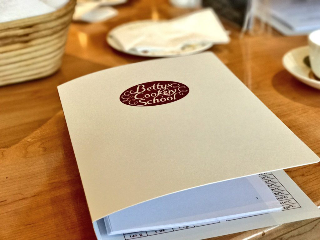 Bettys cookery school menu