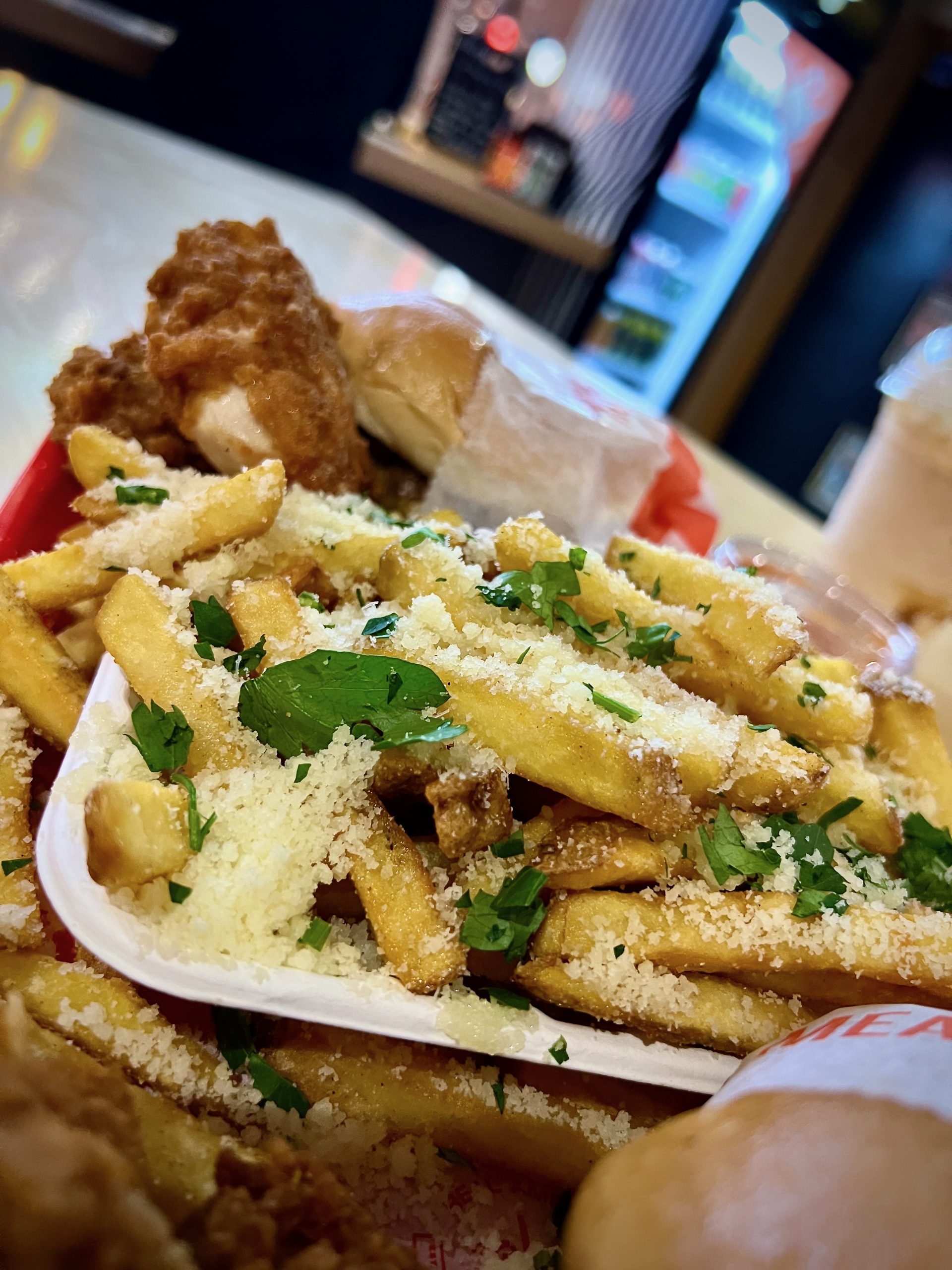Parmesan Fries with Truffle Oil in Leeds