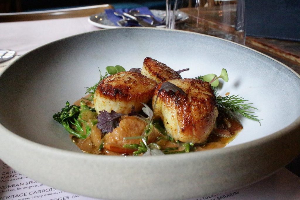 Scallop Tapas Dish served at a Tapas Resturant in Yorkshire